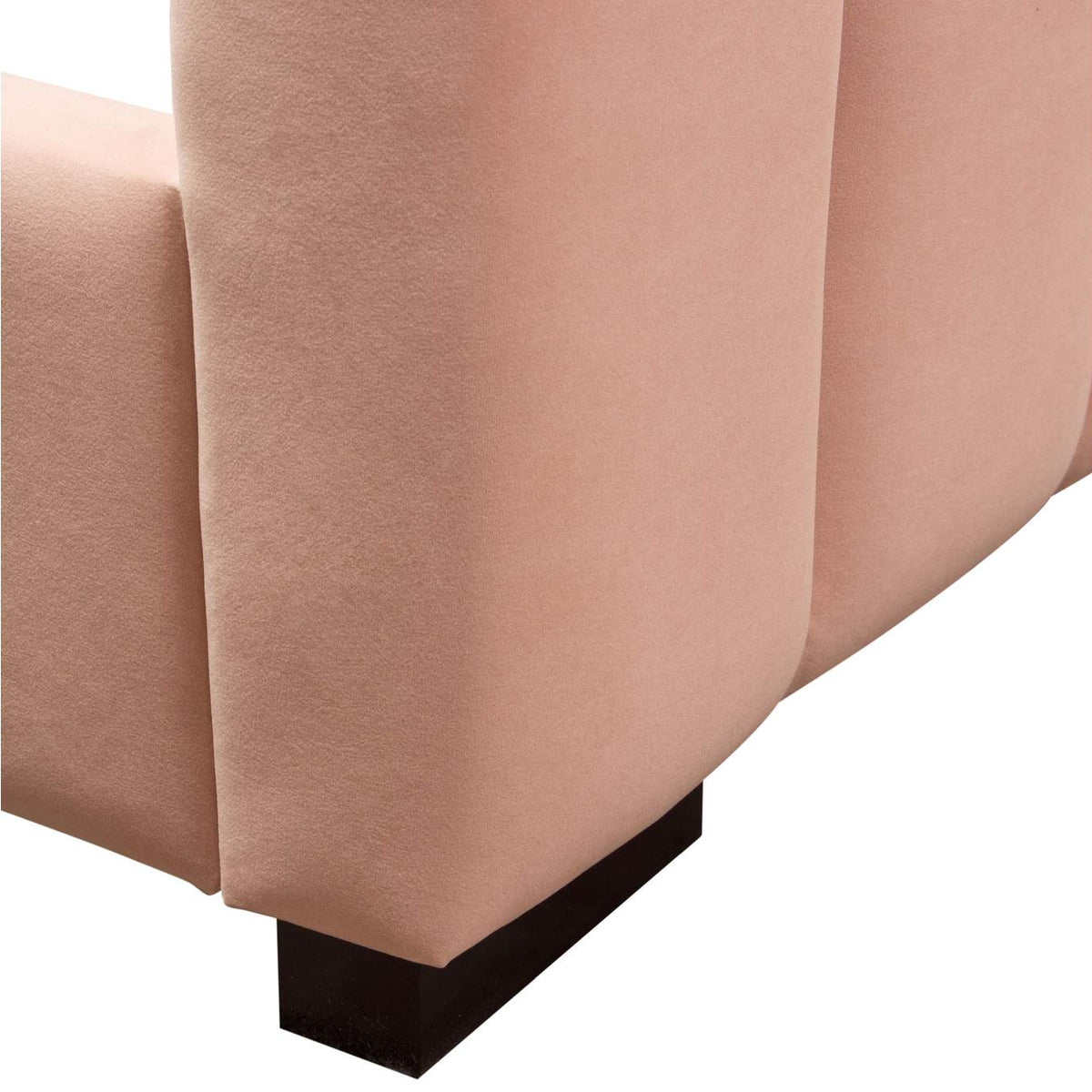 VENUSPNEKBED Venus Vertical Channel Tufted Eastern King Bed In Blush Pink Velvet
