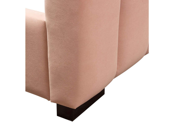 VENUSPNEKBED Venus Vertical Channel Tufted Eastern King Bed In Blush Pink Velvet