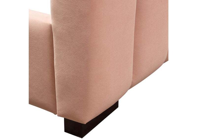 VENUSPNEKBED Venus Vertical Channel Tufted Eastern King Bed In Blush Pink Velvet