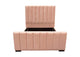 VENUSPNEKBED Venus Vertical Channel Tufted Eastern King Bed In Blush Pink Velvet