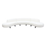 Vesper 3PC Modular Curved Armless Sofa & (2) Chaise