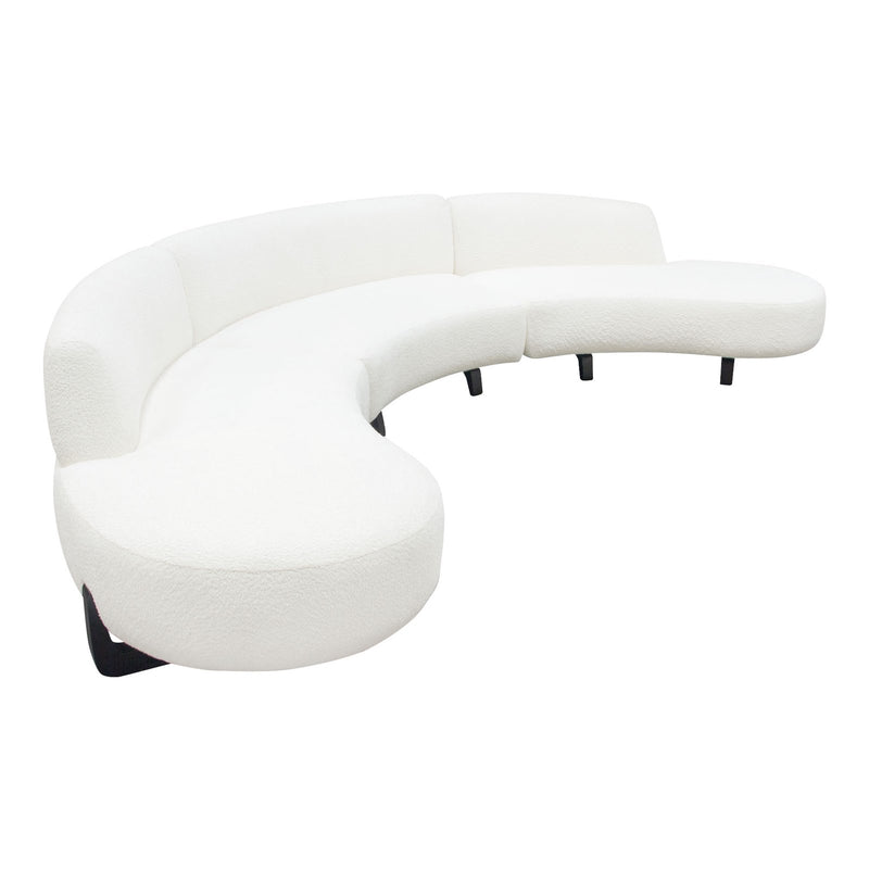 Vesper 3PC Modular Curved Armless Sofa & (2) Chaise