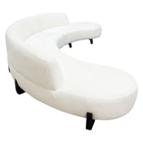 Vesper 3PC Modular Curved Armless Sofa & (2) Chaise