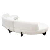 Vesper 3PC Modular Curved Armless Sofa & (2) Chaise