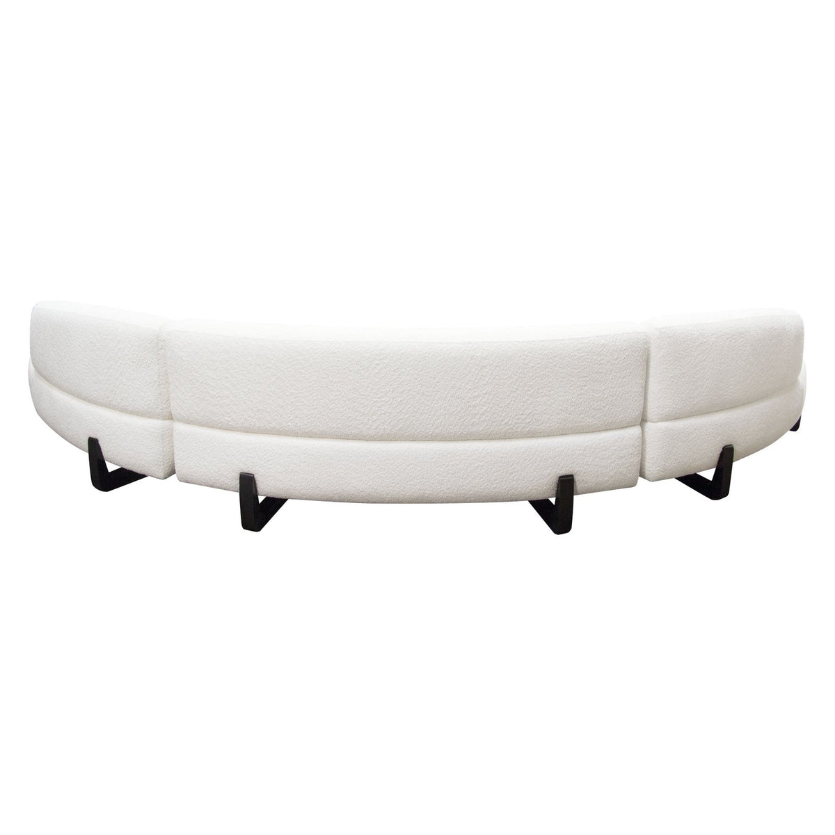 Vesper 3PC Modular Curved Armless Sofa & (2) Chaise