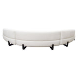 Vesper 3PC Modular Curved Armless Sofa & (2) Chaise