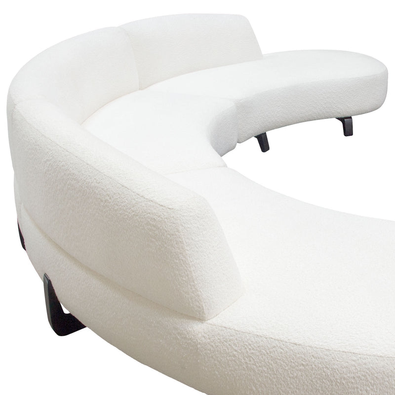 Vesper 3PC Modular Curved Armless Sofa & (2) Chaise
