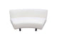 Vesper Curved Armless Sofa in Faux White Shearling w/ Black Wood Leg Base by Diamond Sofa