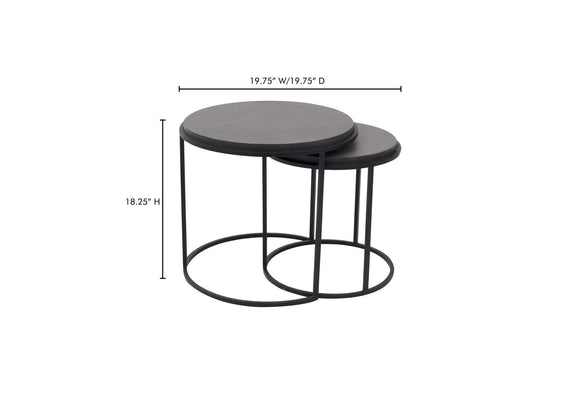 VH-1008-02 Roost Nesting Tables Black Set Of 2