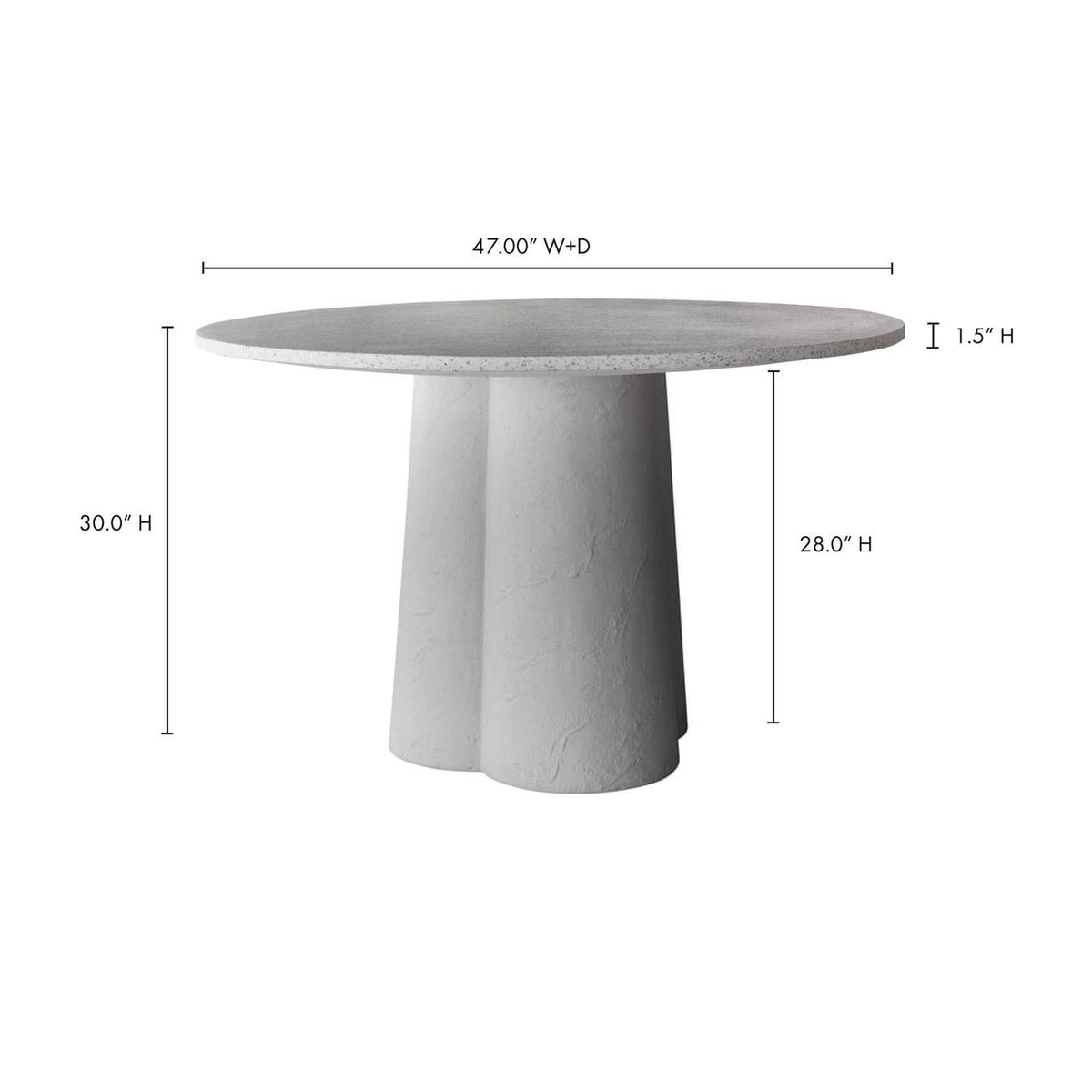 VH-1017-18-0 Mono Dining Table White