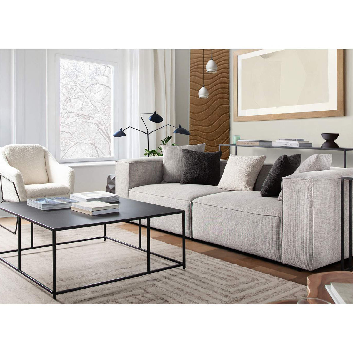 VICE2PCBA Vice 2pc Modular Sofa In Barley Fabric