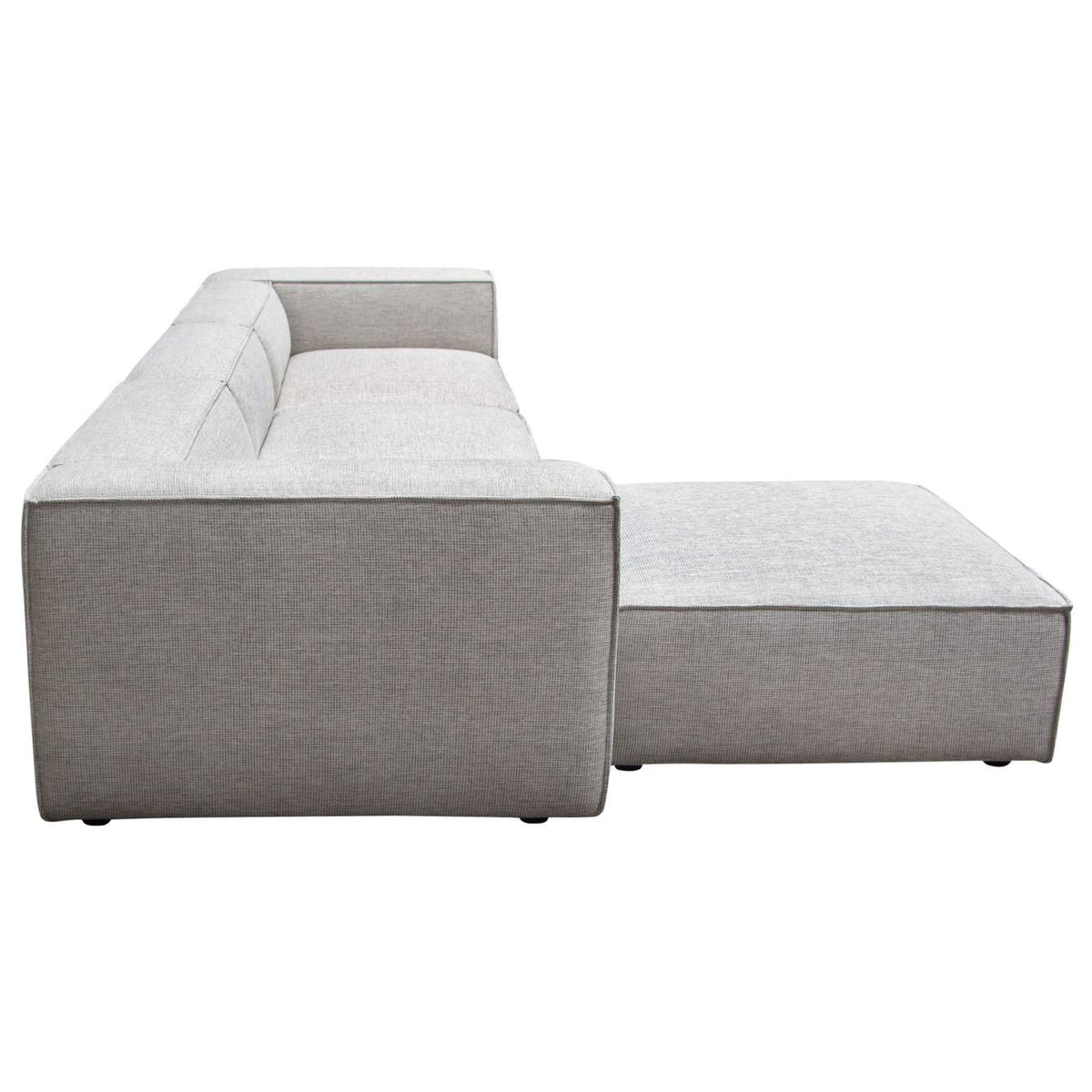VICE4PCBA Vice 4pc Modular Sectional In Barley Fabric With Ottoman