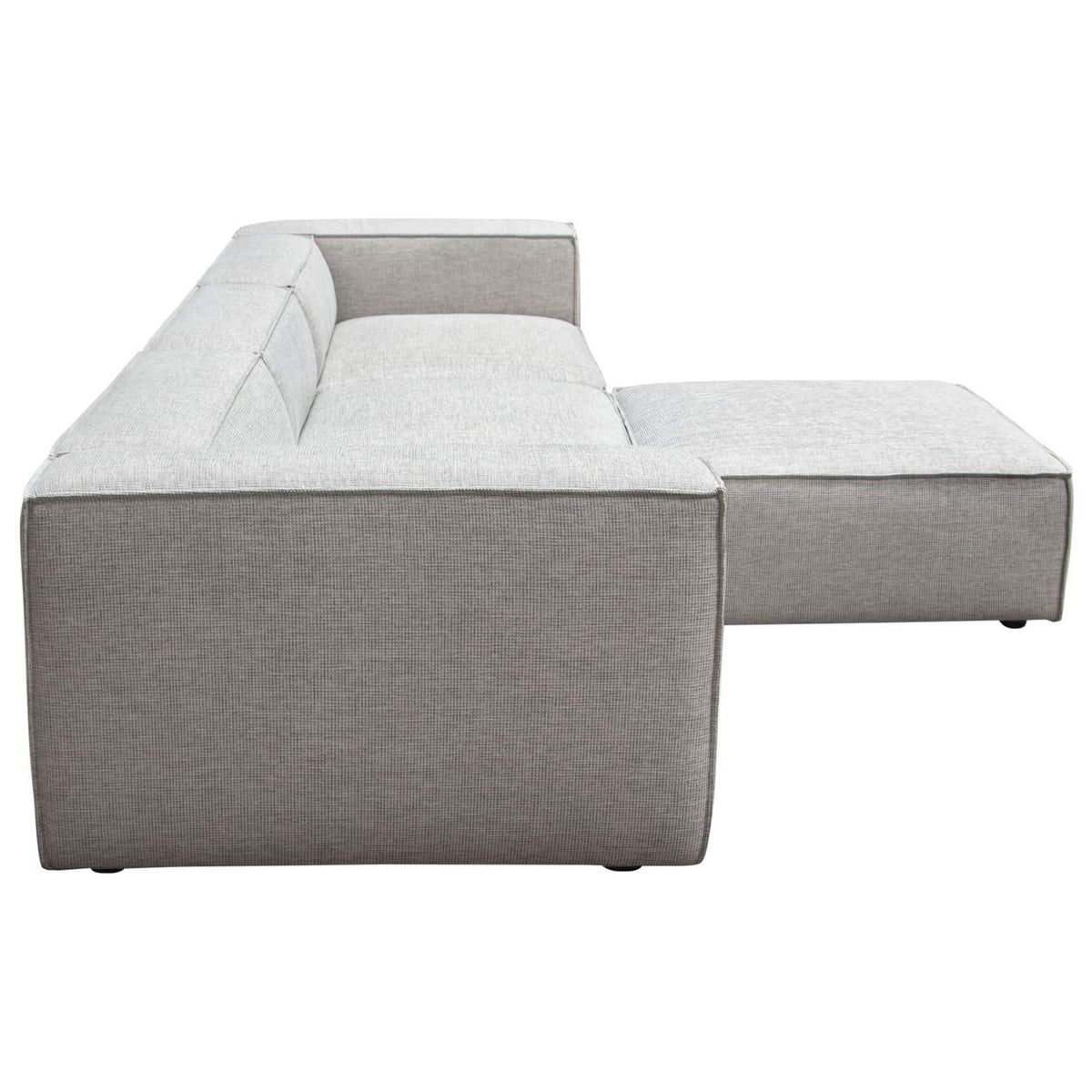 VICE4PCBA Vice 4pc Modular Sectional In Barley Fabric With Ottoman