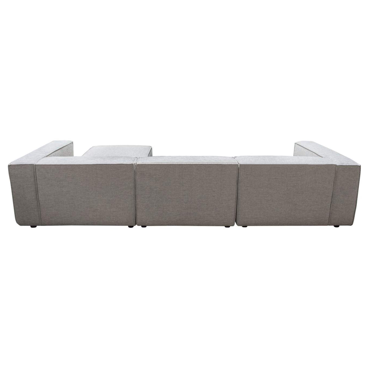 VICE4PCBA Vice 4pc Modular Sectional In Barley Fabric With Ottoman
