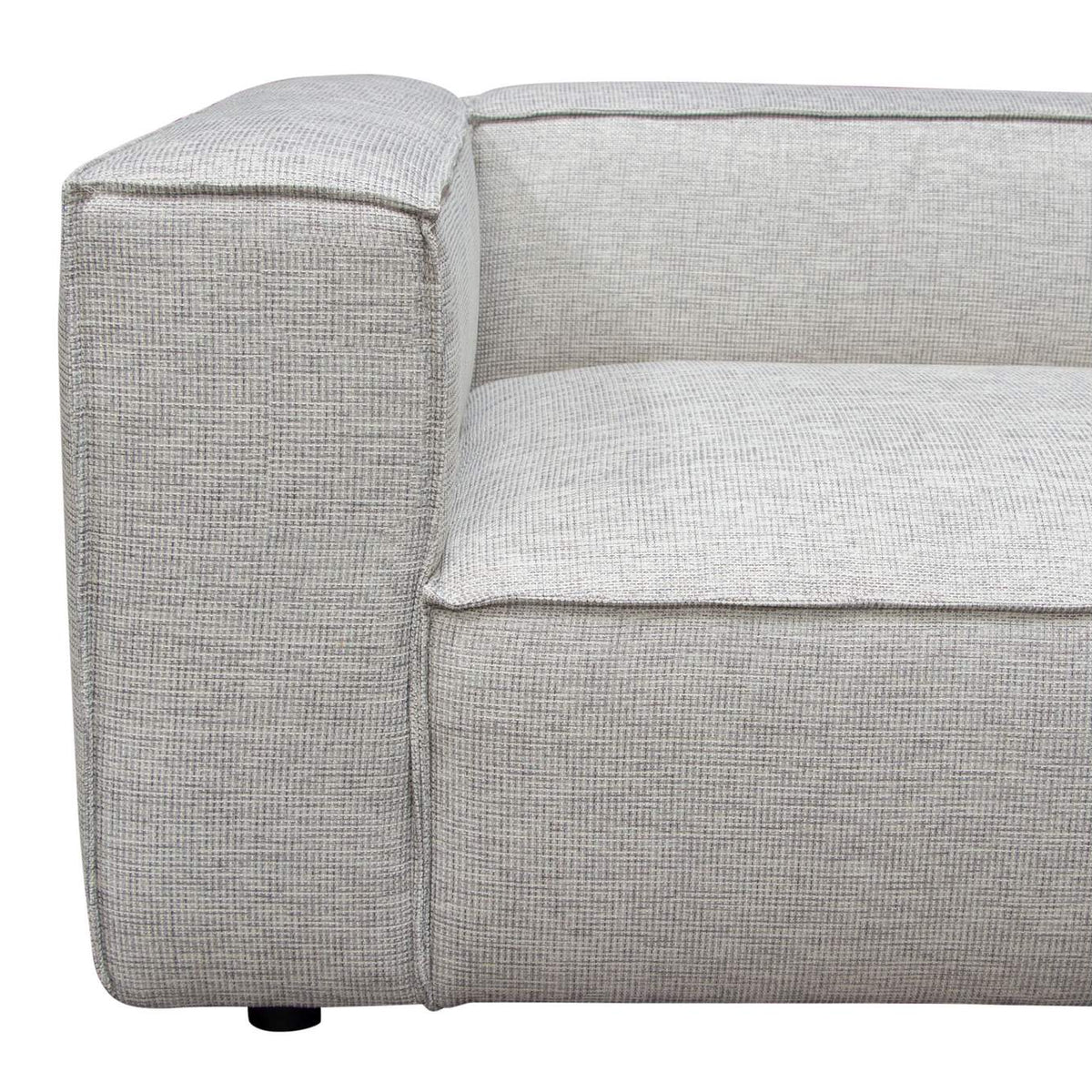 VICE4PCBA Vice 4pc Modular Sectional In Barley Fabric With Ottoman