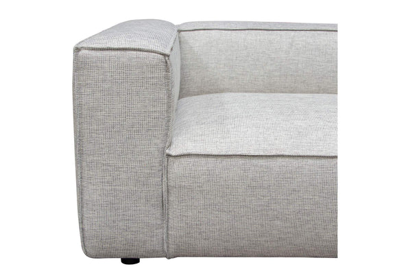 VICE4PCBA Vice 4pc Modular Sectional In Barley Fabric With Ottoman
