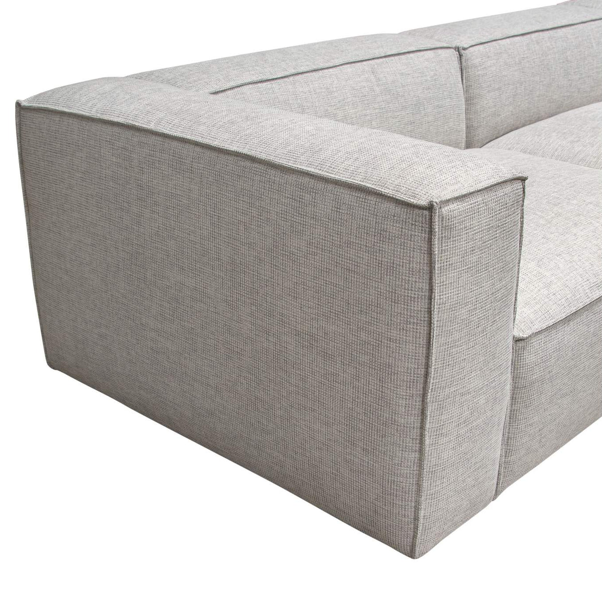 VICE4PCBA Vice 4pc Modular Sectional In Barley Fabric With Ottoman