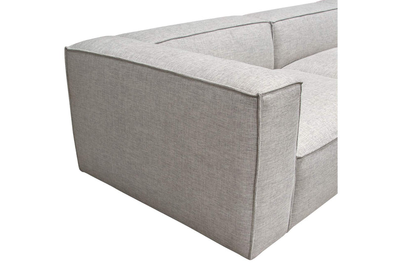 VICE4PCBA Vice 4pc Modular Sectional In Barley Fabric With Ottoman