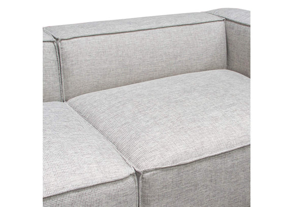 VICE4PCBA Vice 4pc Modular Sectional In Barley Fabric With Ottoman
