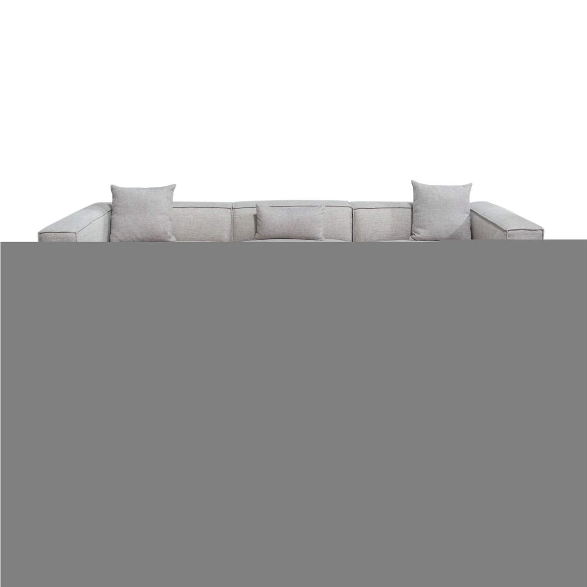 VICE4PCBA Vice 4pc Modular Sectional In Barley Fabric With Ottoman
