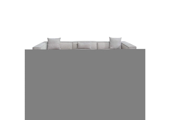 VICE4PCBA Vice 4pc Modular Sectional In Barley Fabric With Ottoman