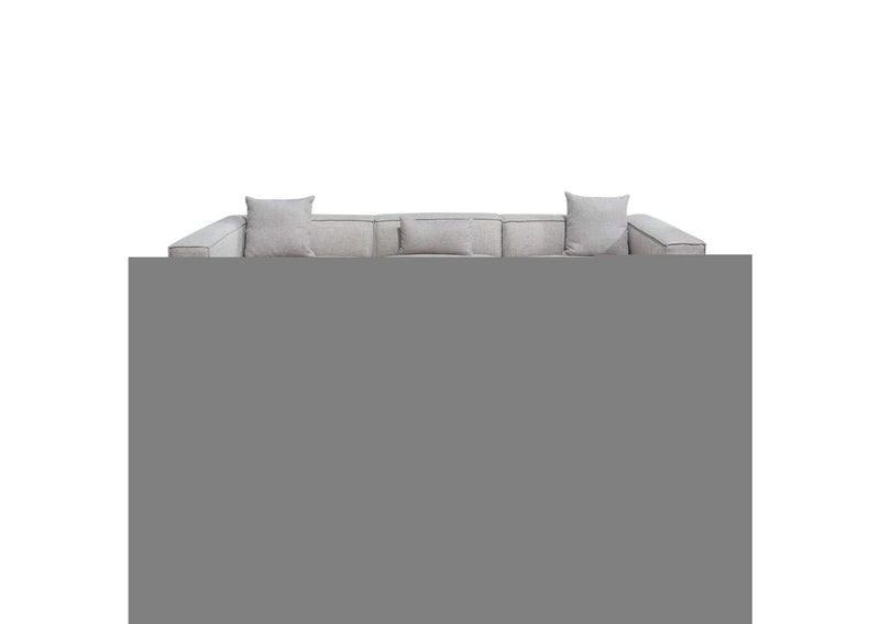 VICE4PCBA Vice 4pc Modular Sectional In Barley Fabric With Ottoman
