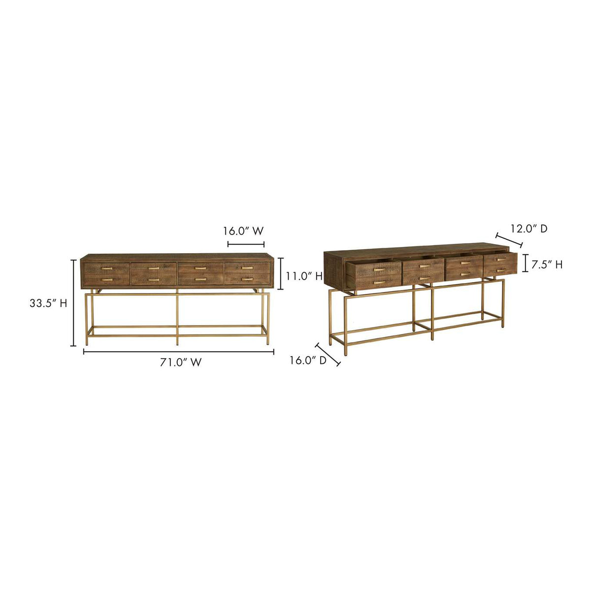 VL-1027-24 Annecy Console Table Natural