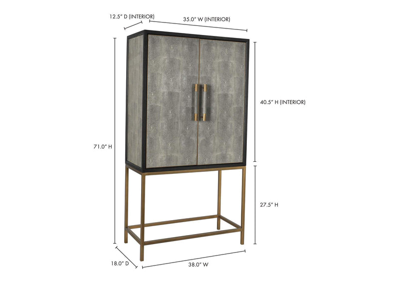 VL-1047-15 Mako Bar Cabinet Grey