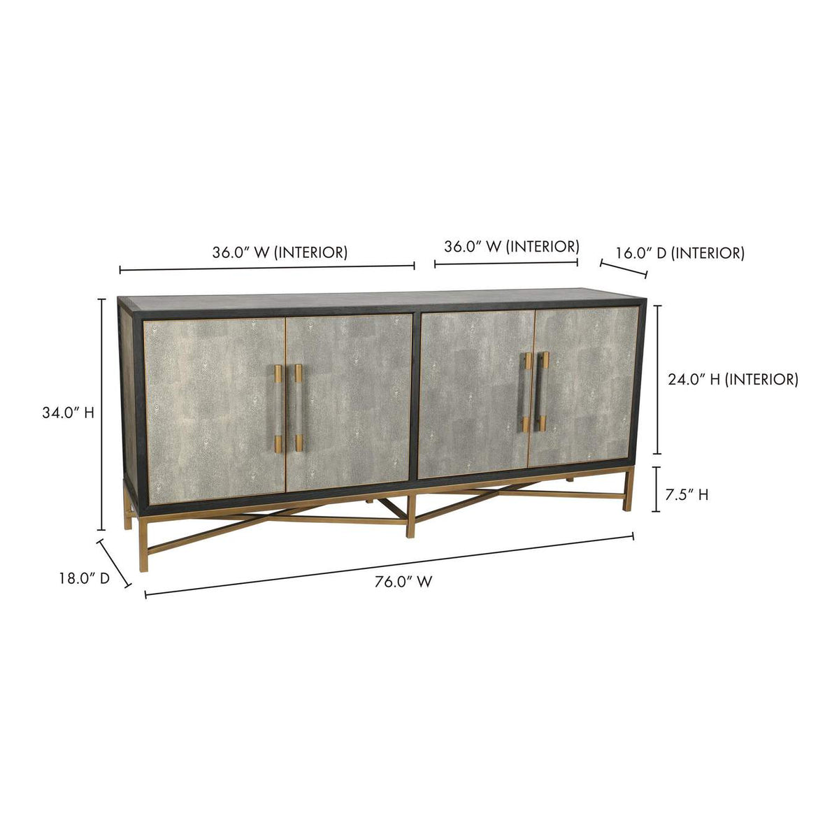 VL-1048-15 Mako Small Sideboard Grey