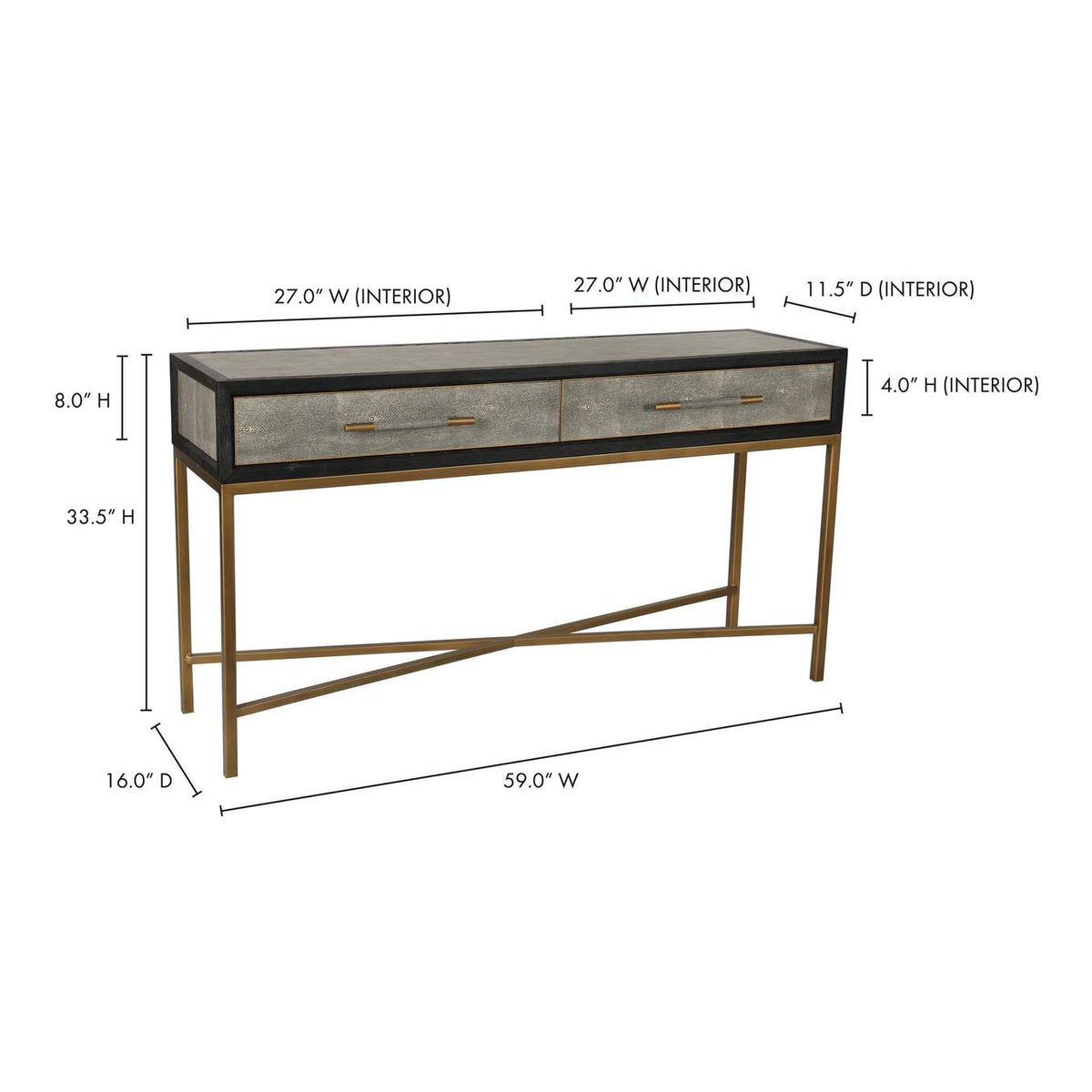 VL-1049-15 Mako Console Table Grey
