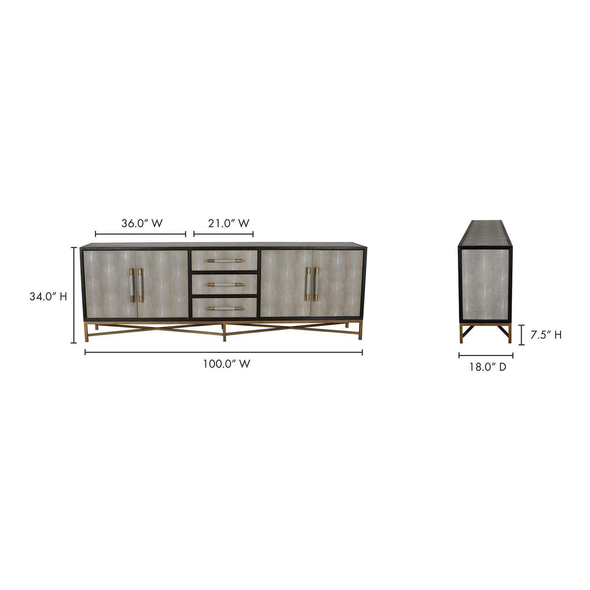 VL-1061-15 Mako Sideboard Large Grey