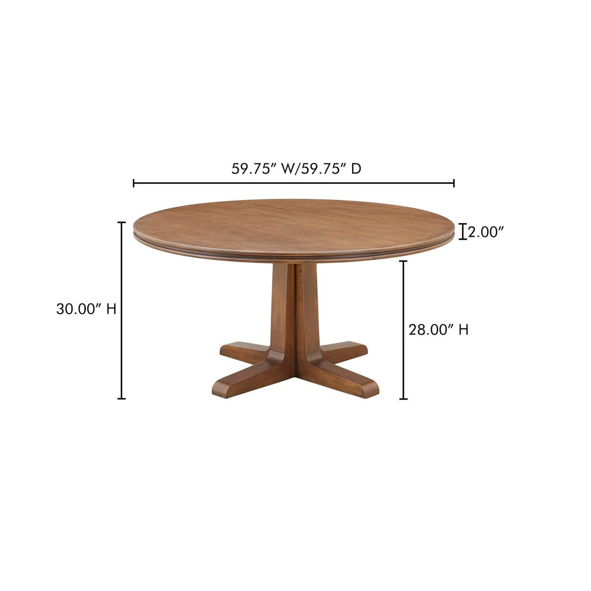 VL-1087-03-0 Charles Dining Table Brown