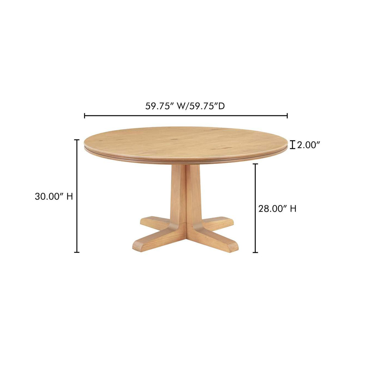 VL-1087-24-0 Charles Dining Table Natural