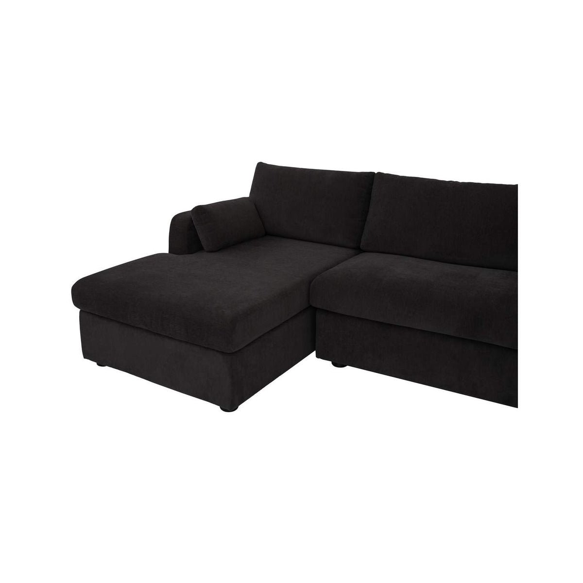 VV-1007-02-L-0 Burrow Sleeper Sectional With Storage Chaise Black Left