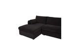 VV-1007-02-L-0 Burrow Sleeper Sectional With Storage Chaise Black Left