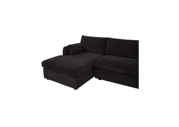 VV-1007-02-L-0 Burrow Sleeper Sectional With Storage Chaise Black Left