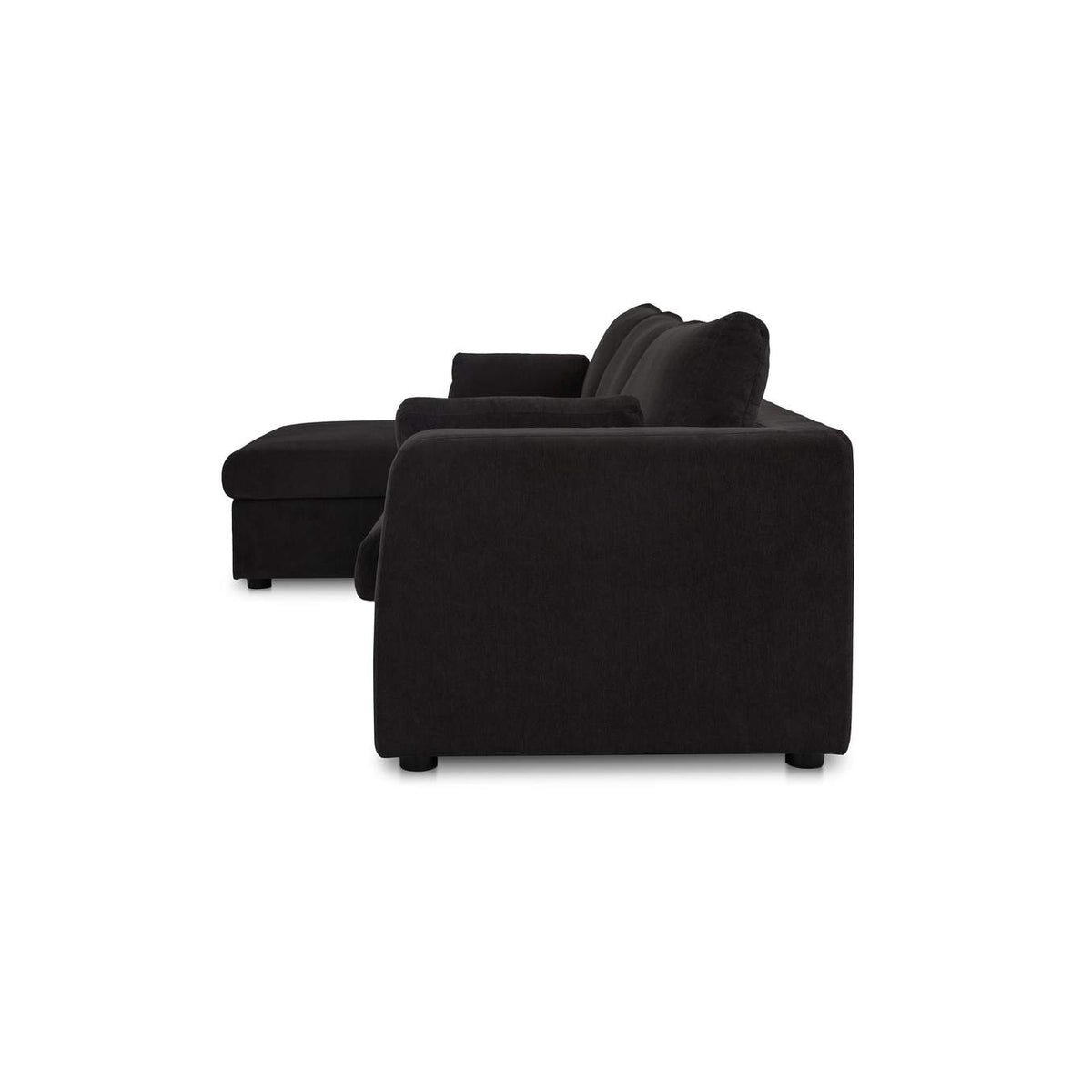 VV-1007-02-L-0 Burrow Sleeper Sectional With Storage Chaise Black Left