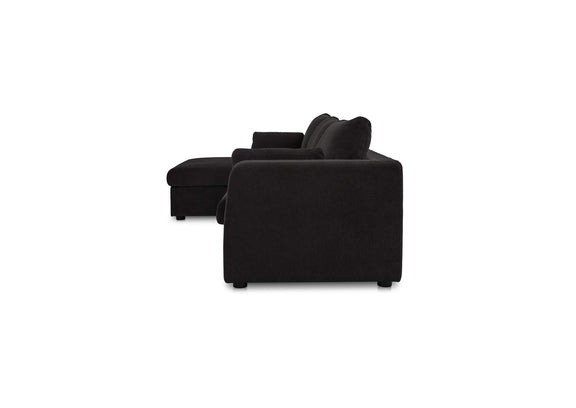 VV-1007-02-L-0 Burrow Sleeper Sectional With Storage Chaise Black Left
