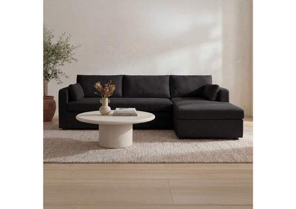 VV-1007-02-R-0 Burrow Sleeper Sectional With Storage Chaise Black Right