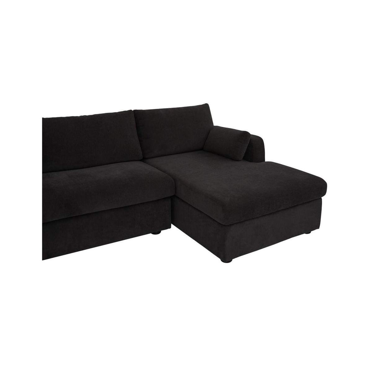 VV-1007-02-R-0 Burrow Sleeper Sectional With Storage Chaise Black Right