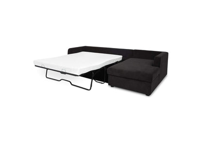 VV-1007-02-R-0 Burrow Sleeper Sectional With Storage Chaise Black Right