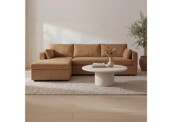 VV-1007-23-L-0 Burrow Sleeper Sectional With Storage Chaise Ginger Left