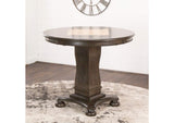 CR-87711-TCB Vegas 42" Round Counter Height Dining, Chess and Poker Table?| Reversible 3 in 1 Game Top | Distressed Gray Wood