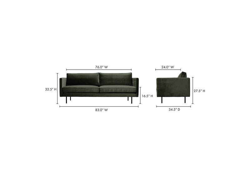 WB-1002-27 Raphael Sofa Dark Green