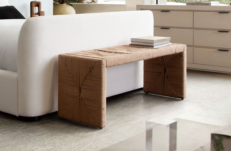 Jute Woven Accent Bench