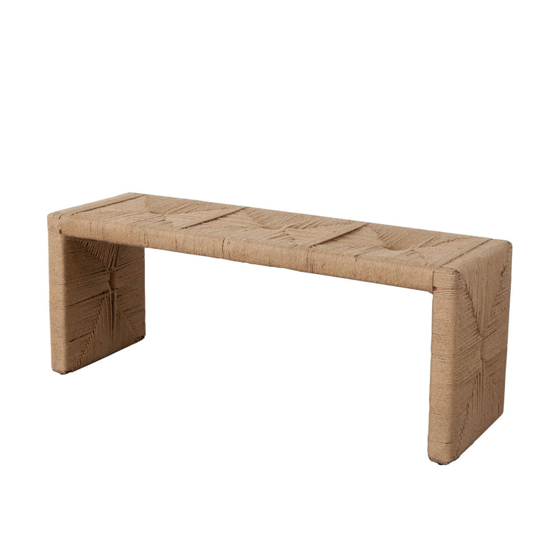 Jute Woven Accent Bench