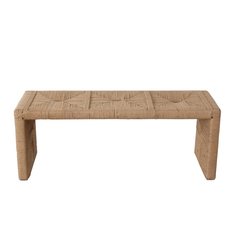 Jute Woven Accent Bench