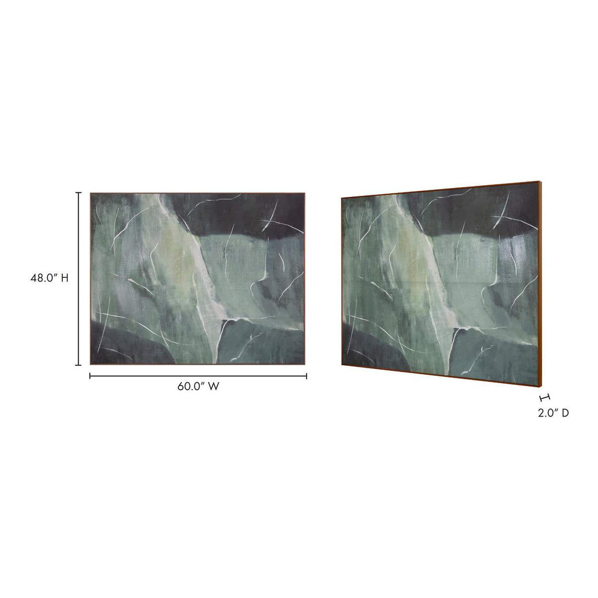 WP-1275-37 Impression Framed Painting Verdant Palette