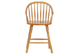 DLU-B3024A-LO-2 Sunset Trading Oak Selections 24" Windsor Arm Stool | Light Oak | Counter Height Barstool