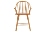 DLU-B3024A-LO-2 Sunset Trading Oak Selections 24" Windsor Arm Stool | Light Oak | Counter Height Barstool